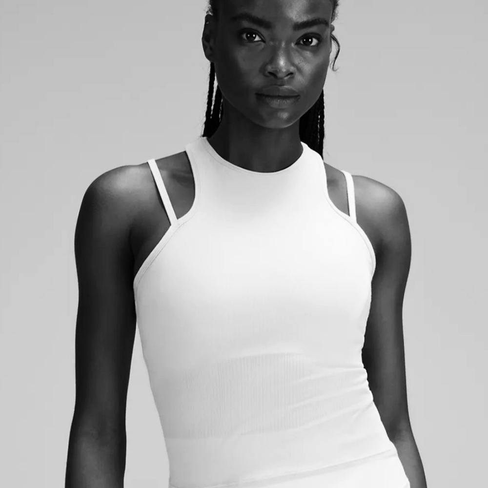 Lululemon Double Strap Yoga Tank White Sz6
